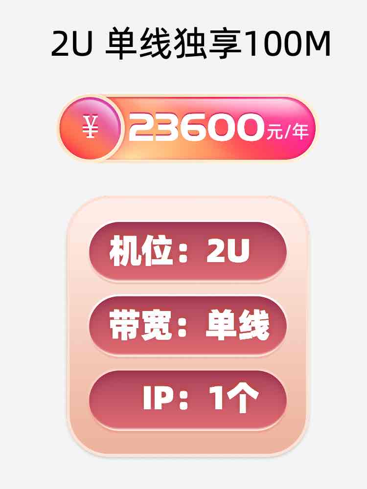 长春单线100M服务器托管价格