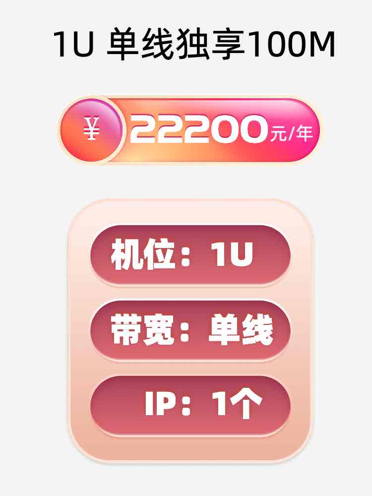 长春单线100M服务器托管价格